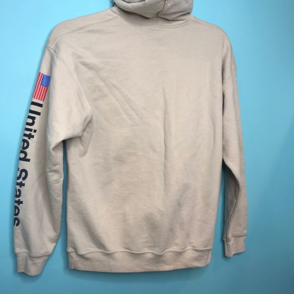 NASA Cream Hoodie Men's Sweatshirt Size Large - Picture 6 of 8